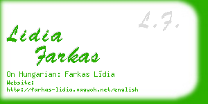 lidia farkas business card